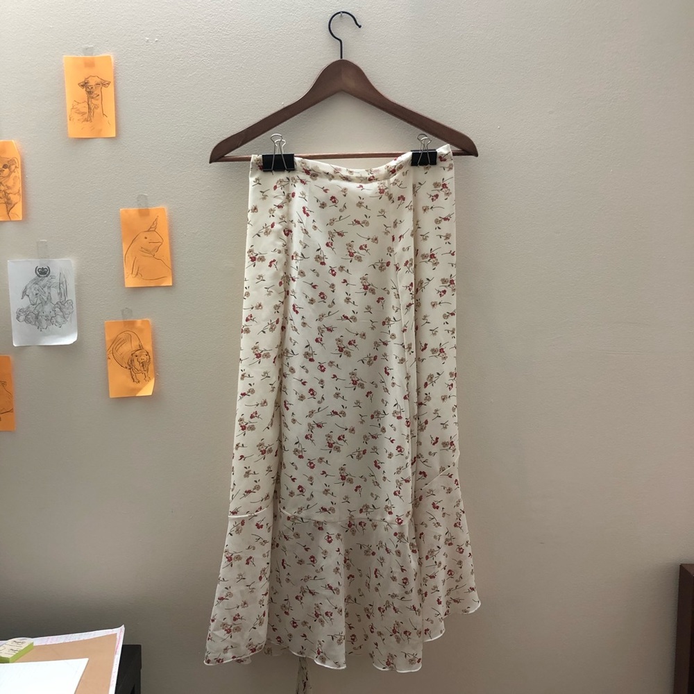 Floral Midi Skirt NWOT